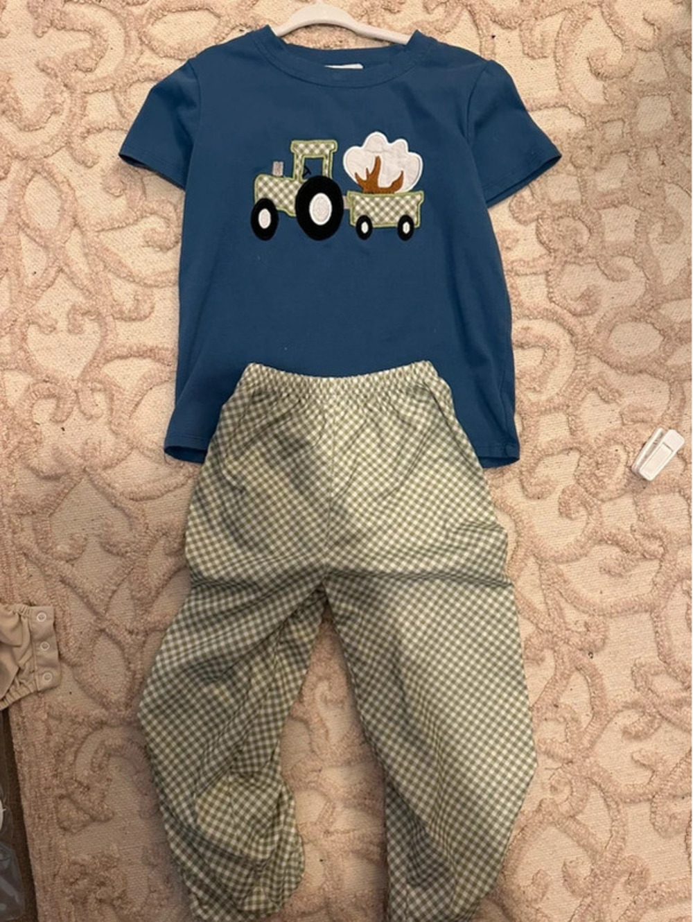 Boys Cotton and Tractor Set